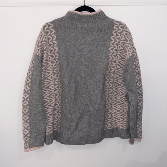Christian Siriano Wool Blend Oversized Sweater with Pink Detail Size Large - Picture 6 of 10